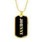 Johnny v2 - 18k Gold Finished Luxury Dog Tag Necklace