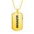 Alfonso - 18k Gold Finished Luxury Dog Tag Necklace