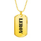 Leroy - 18k Gold Finished Luxury Dog Tag Necklace