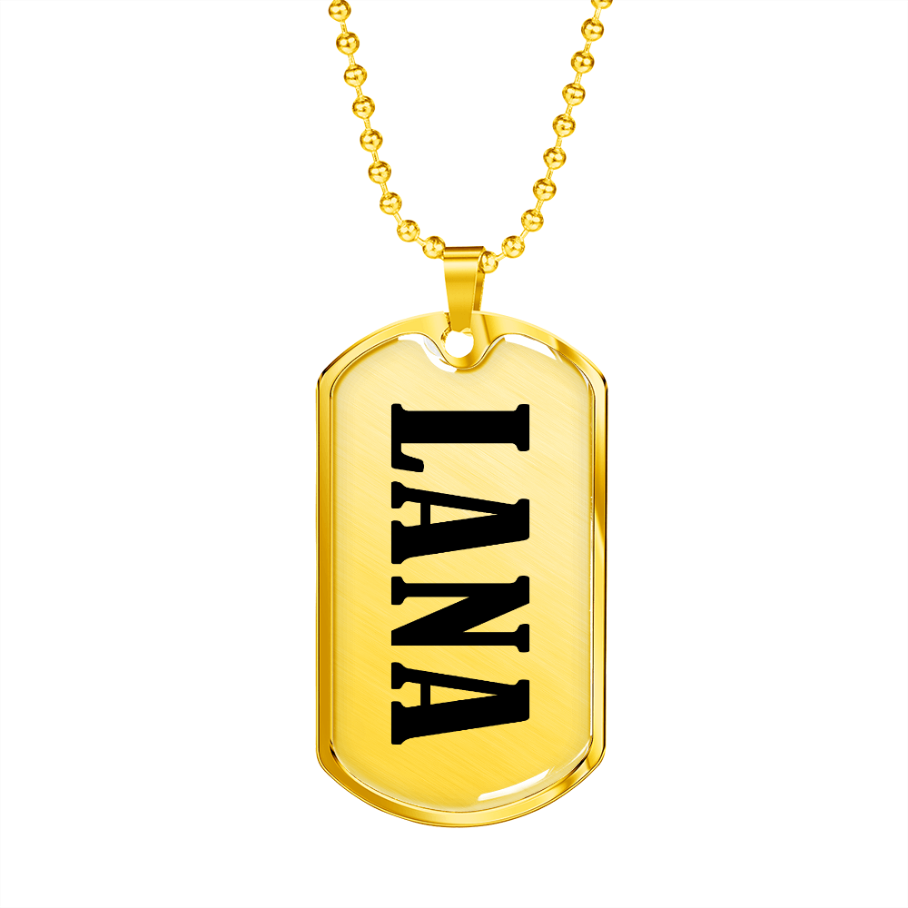 Lana v01 - 18k Gold Finished Luxury Dog Tag Necklace