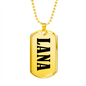 Lana v01 - 18k Gold Finished Luxury Dog Tag Necklace