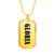 Gloria v01 - 18k Gold Finished Luxury Dog Tag Necklace