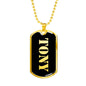 Tony v2 - 18k Gold Finished Luxury Dog Tag Necklace