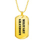 Military Grandson - 18k Gold Finished Luxury Dog Tag Necklace