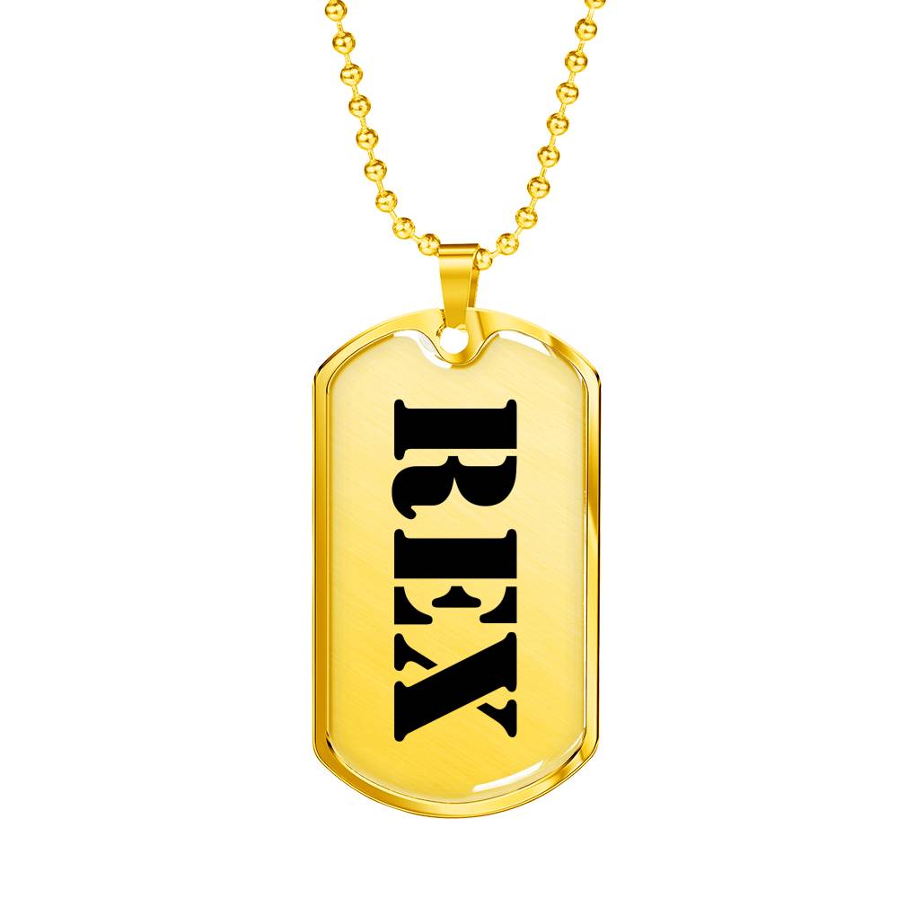 Rex - 18k Gold Finished Luxury Dog Tag Necklace