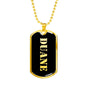 Duane v2 - 18k Gold Finished Luxury Dog Tag Necklace