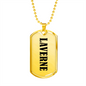 Laverne v01 - 18k Gold Finished Luxury Dog Tag Necklace