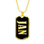 Jan v02 - 18k Gold Finished Luxury Dog Tag Necklace