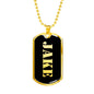 Jake v2 - 18k Gold Finished Luxury Dog Tag Necklace