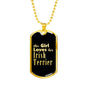 Irish Terrier v2 - 18k Gold Finished Luxury Dog Tag Necklace