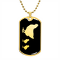 Mama Chicken With 2 Chicks v2 - 18k Gold Finished Luxury Dog Tag Necklace