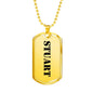 Stuart - 18k Gold Finished Luxury Dog Tag Necklace