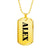 Alex - 18k Gold Finished Luxury Dog Tag Necklace