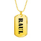 Raul - 18k Gold Finished Luxury Dog Tag Necklace