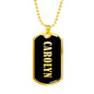 Carolyn v02 - 18k Gold Finished Luxury Dog Tag Necklace