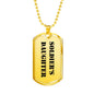 Soldier's Daughter - 18k Gold Finished Luxury Dog Tag Necklace