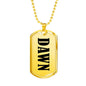 Dawn v01 - 18k Gold Finished Luxury Dog Tag Necklace