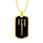 Coast Guardsman's Wife v2 - 18k Gold Finished Luxury Dog Tag Necklace