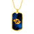 Zodiac Sign Pisces - 18k Gold Finished Luxury Dog Tag Necklace