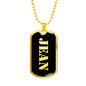 Jean v2 - 18k Gold Finished Luxury Dog Tag Necklace