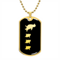 Mama Penguin With 3 Chicks v2 - 18k Gold Finished Luxury Dog Tag Necklace