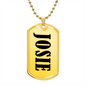 Josie v01 - 18k Gold Finished Luxury Dog Tag Necklace