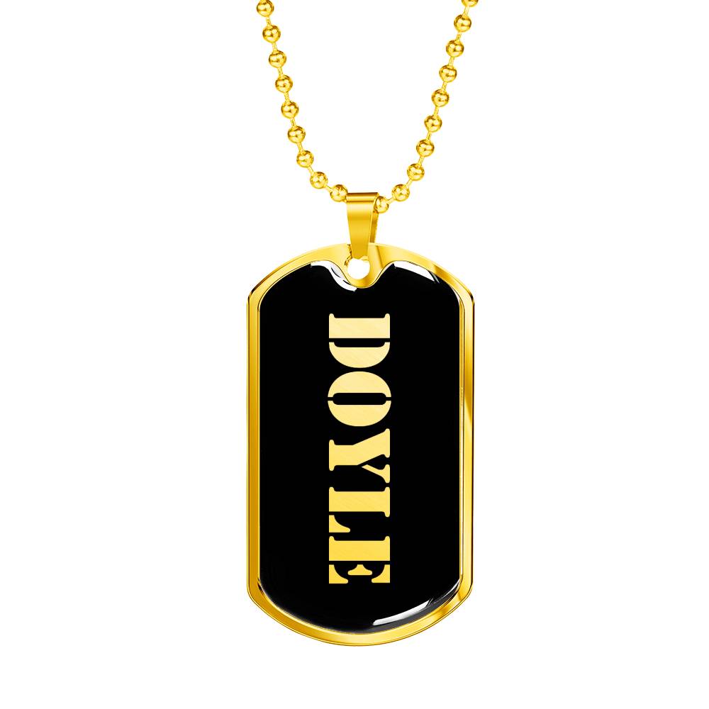 Doyle v2 - 18k Gold Finished Luxury Dog Tag Necklace