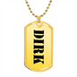Dirk - 18k Gold Finished Luxury Dog Tag Necklace