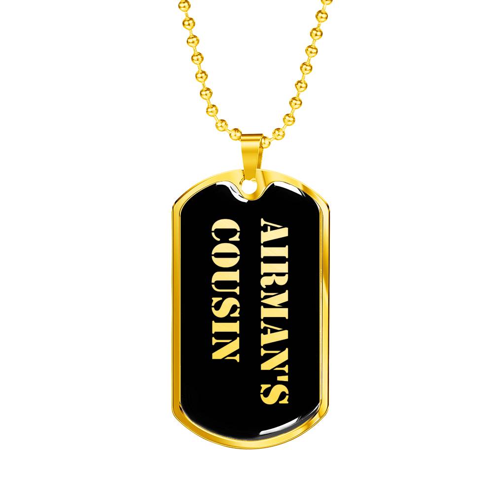 Airman's Cousin v2 - 18k Gold Finished Luxury Dog Tag Necklace