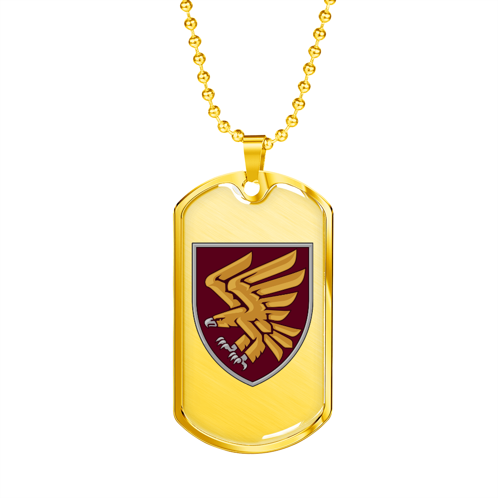 95th Air Assault Brigade (Ukraine) - 18k Gold Finished Luxury Dog Tag Necklace