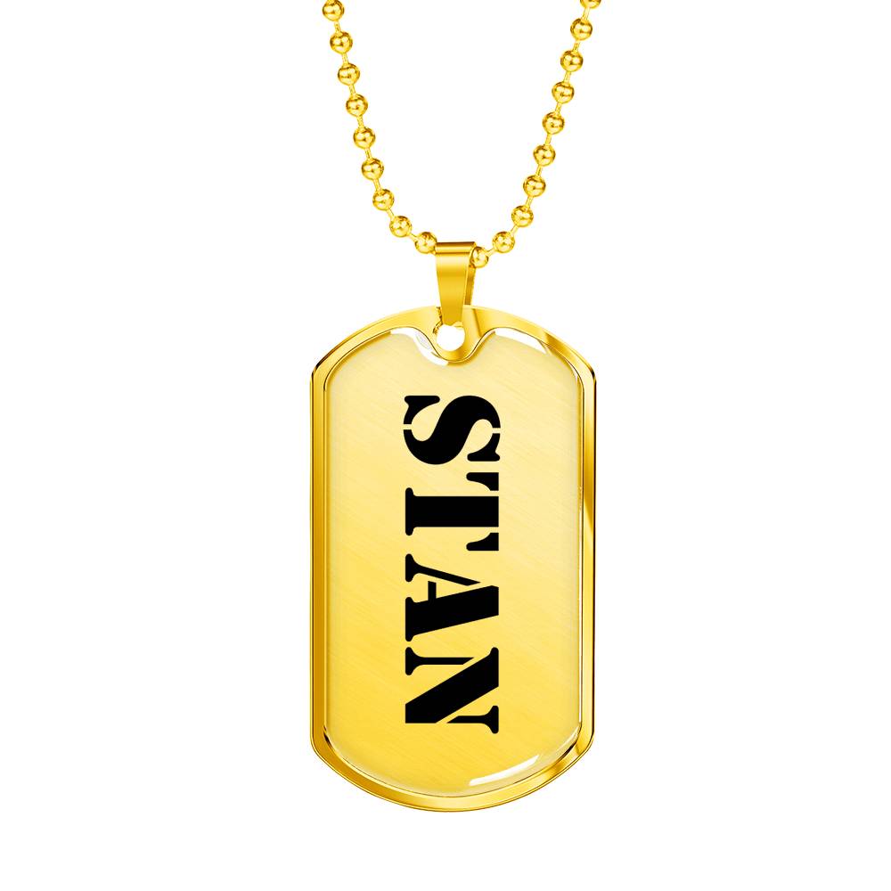 Stan - 18k Gold Finished Luxury Dog Tag Necklace