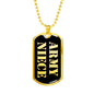 Army Niece v2 - 18k Gold Finished Luxury Dog Tag Necklace