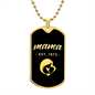 Mama, Est. 1972 v2 - 18k Gold Finished Luxury Dog Tag Necklace