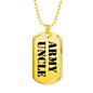 Army Uncle - 18k Gold Finished Luxury Dog Tag Necklace