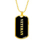 Veteran v2 - 18k Gold Finished Luxury Dog Tag Necklace