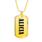 Alicia v01 - 18k Gold Finished Luxury Dog Tag Necklace