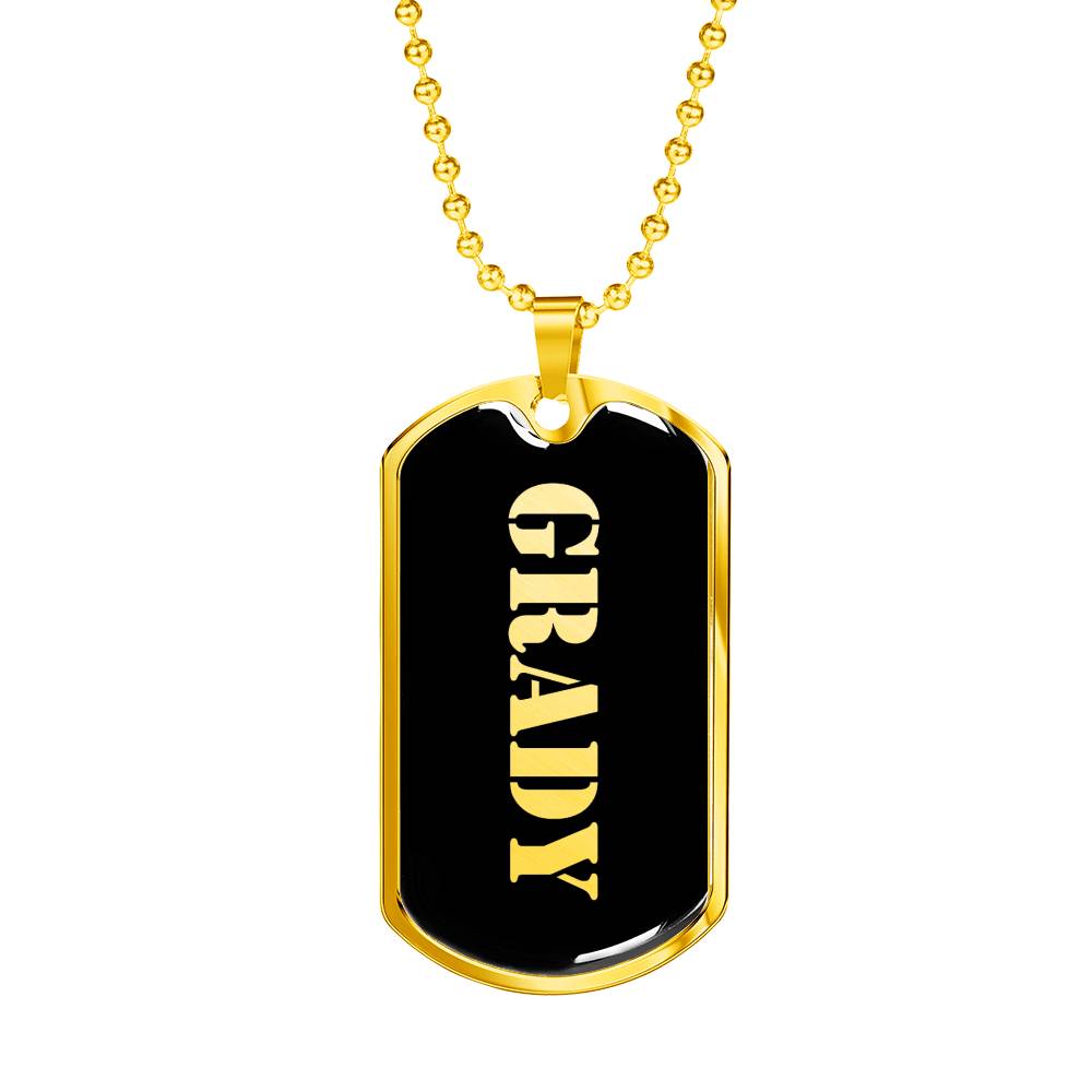 Grady v2 - 18k Gold Finished Luxury Dog Tag Necklace