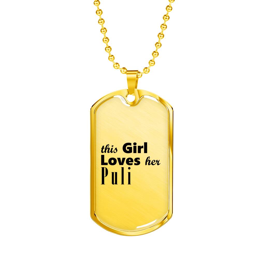 Puli - 18k Gold Finished Luxury Dog Tag Necklace