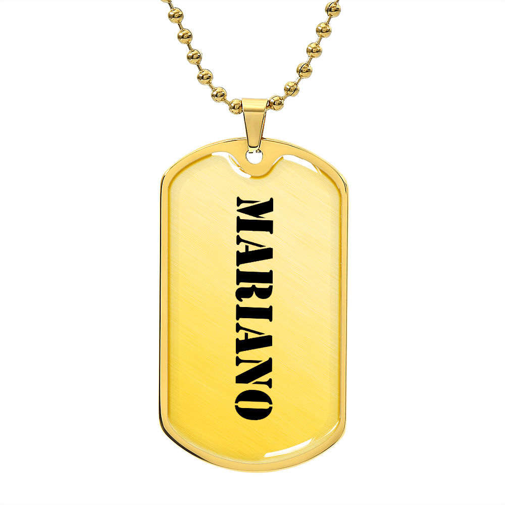 Mariano - 18k Gold Finished Luxury Dog Tag Necklace