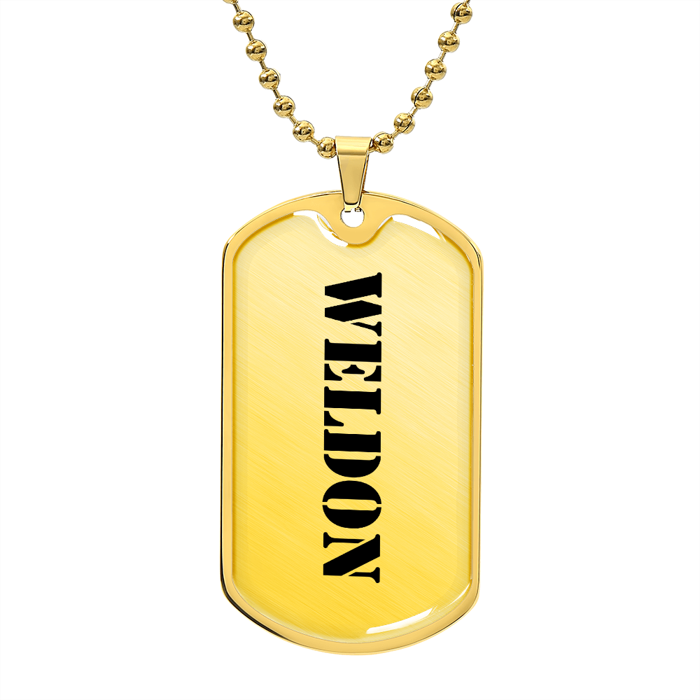 Weldon - 18k Gold Finished Luxury Dog Tag Necklace