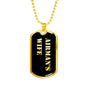 Airman's Wife v2 - 18k Gold Finished Luxury Dog Tag Necklace