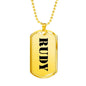 Rudy - 18k Gold Finished Luxury Dog Tag Necklace