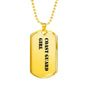 Coast Guard Girl - 18k Gold Finished Luxury Dog Tag Necklace
