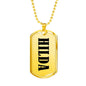 Hilda v01 - 18k Gold Finished Luxury Dog Tag Necklace