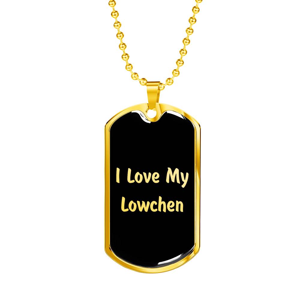Love My Löwchen v5 - 18k Gold Finished Luxury Dog Tag Necklace