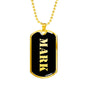 Mark v2 - 18k Gold Finished Luxury Dog Tag Necklace