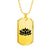 Lotus Flower - 18k Gold Finished Luxury Dog Tag Necklace