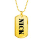 Nick - 18k Gold Finished Luxury Dog Tag Necklace
