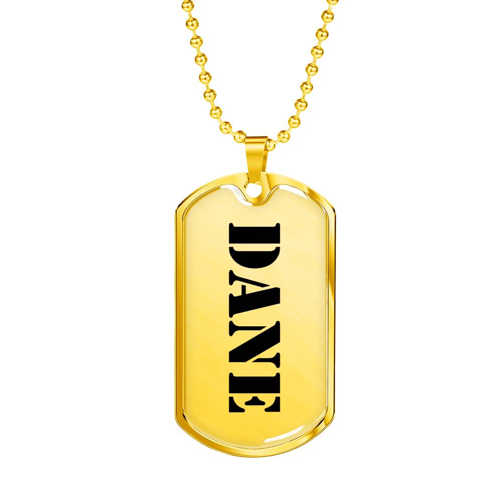 Dane - 18k Gold Finished Luxury Dog Tag Necklace
