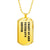 Coast Guard Veteran's Sister - 18k Gold Finished Luxury Dog Tag Necklace